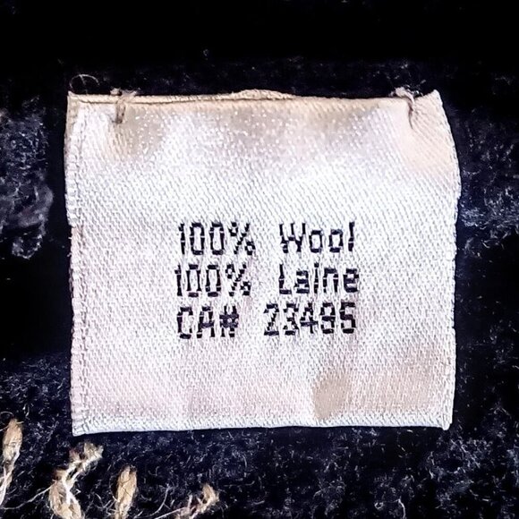 Vintage Icelandic Design Embroidered Wool Cardigan Sweater - Picture 5 of 6